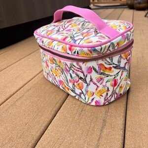 Floral Pink Cosmetic Bag